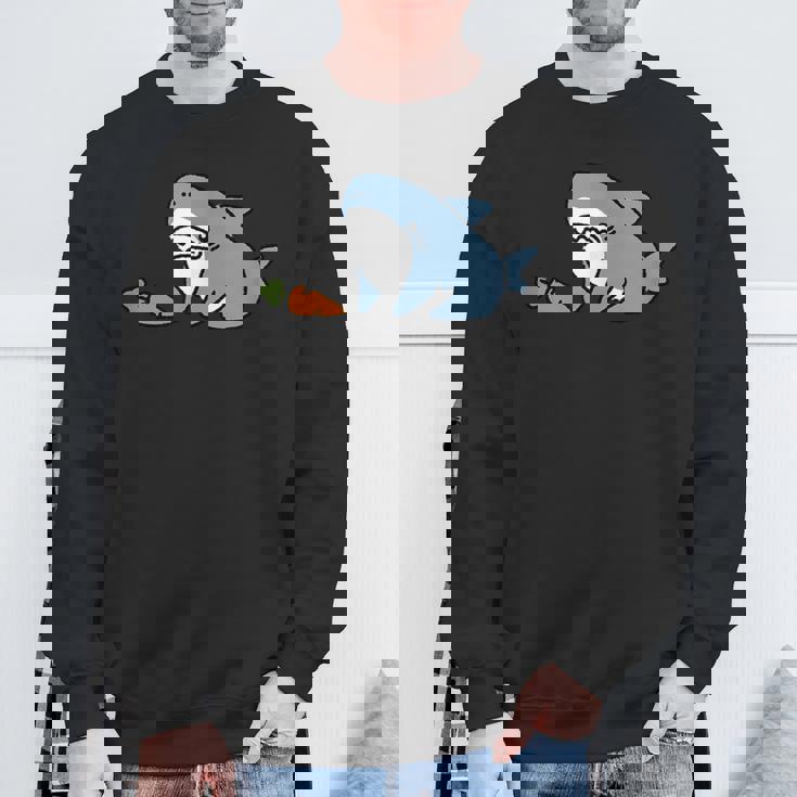 うシャぎ サメウサギ おもしろ 変な スウェットシャツ 高齢者への贈り物