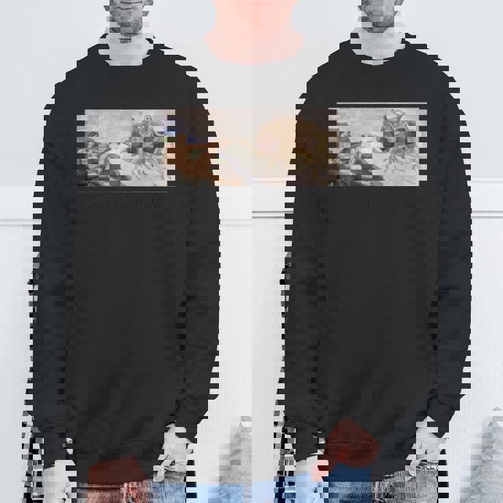 おかしい。ラーメンを頂けますか？空飛ぶスパゲッティモンスターギフト スウェットシャツ 高齢者への贈り物