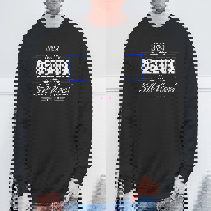 おかしなオバマの日、6月14日オバマはまだ感謝を逃した スウェットシャツ 高齢者への贈り物