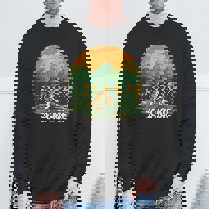 おかしなゴー・ホーム・セイングとテントのネイチャーコスチューム。 スウェットシャツ 高齢者への贈り物