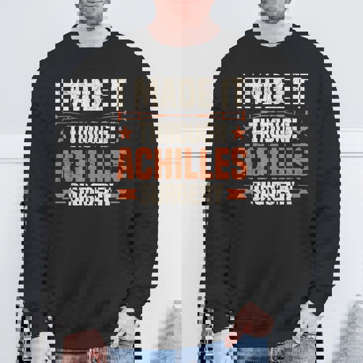 おかしな手術 サバイバー デザイン リカバリー アキレス手術 スウェットシャツ 高齢者への贈り物