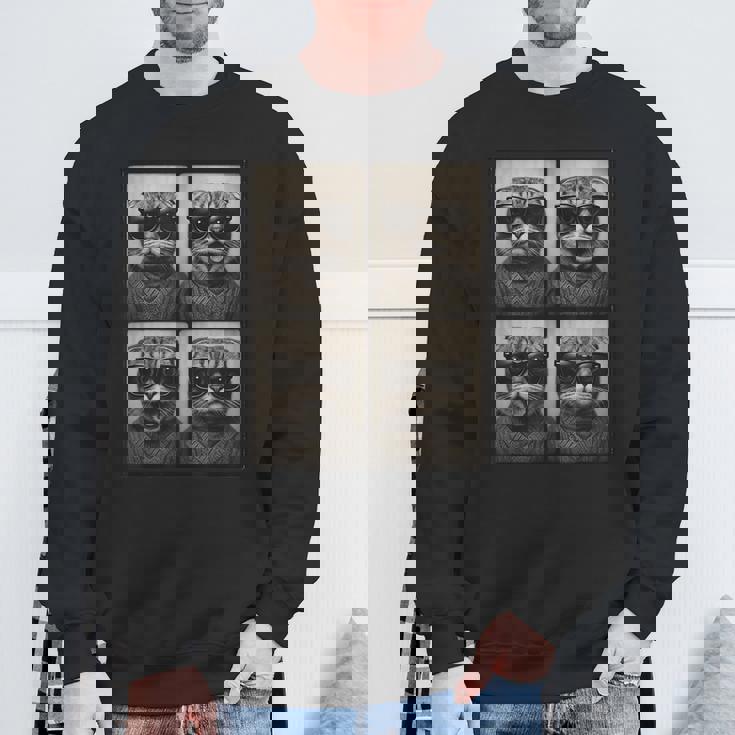 おしゃれメガネのスコティッシュフォールド スウェットシャツ 高齢者への贈り物