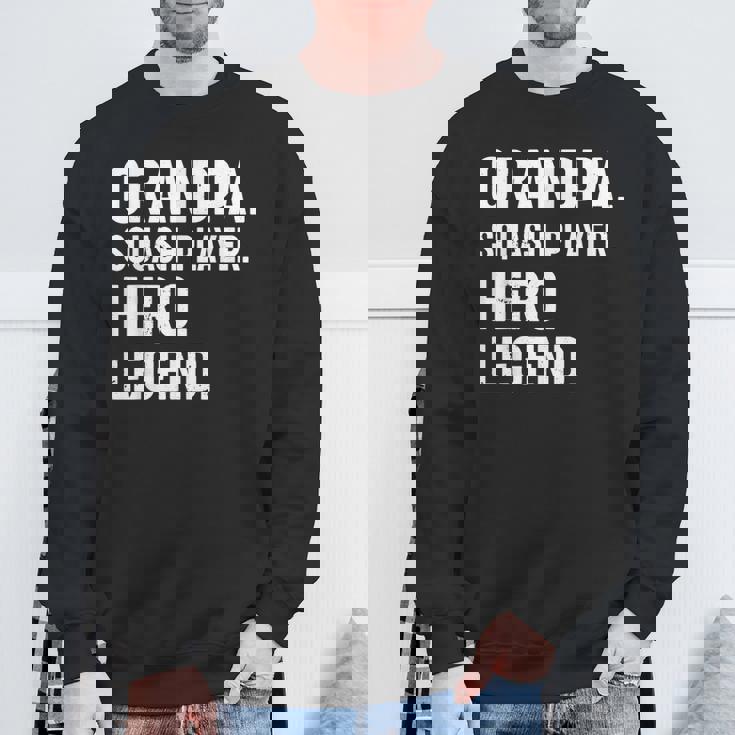 おじいちゃんスカッシュプレイヤーヒーローレジェンド-おじいちゃんスカッシュ スウェットシャツ 高齢者への贈り物