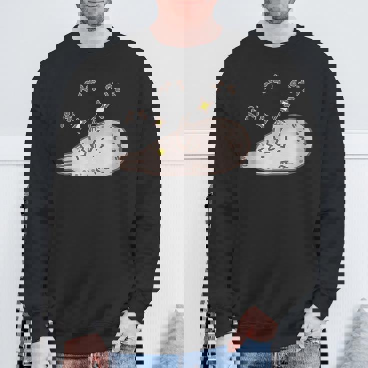 おなかをぺちぺちするアザラシちゃん おもしろ ネタ 水族館 かわいい スウェットシャツ 高齢者への贈り物