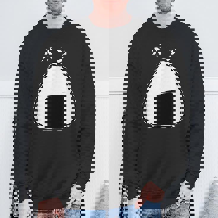 おにぎりパン パンとおにぎり：伝統とモダンの融合 スウェットシャツ 高齢者への贈り物