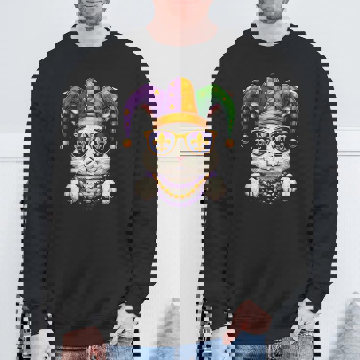 おもしろうさぎ マルディグラ フェスティバル カーニバル レディース メンズ キッズ スウェットシャツ 高齢者への贈り物