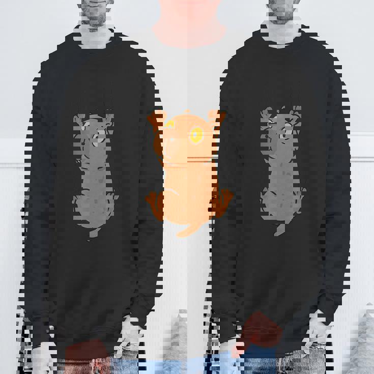 おもしろカピバラ ぶら下げ 傷 ママ パパ キッズ スウェットシャツ 高齢者への贈り物