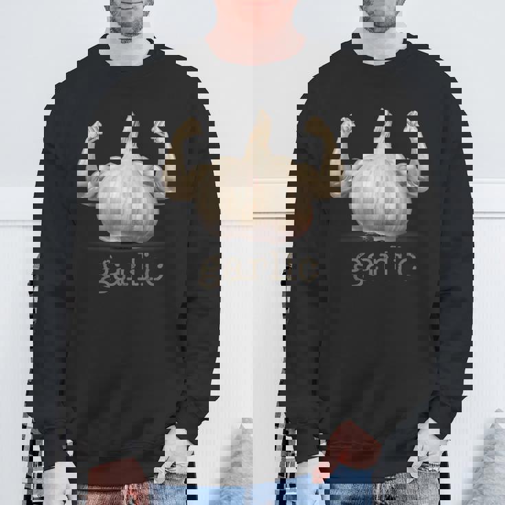 おもしろニンニクデザイン スウェットシャツ 高齢者への贈り物