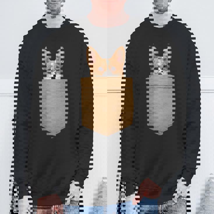 おもしろ犬好きギフトウェルシュ・コーギー・イン・マイ・ユア・ポケット スウェットシャツ 高齢者への贈り物