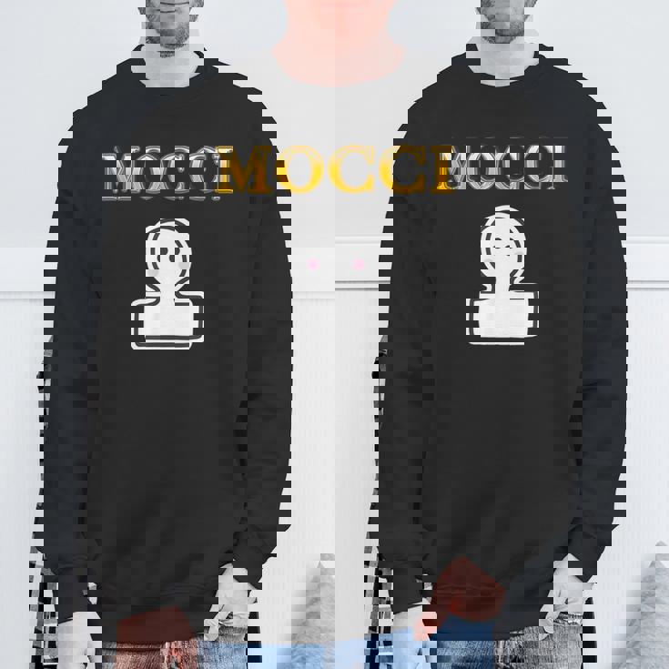 おもち Mocci 餅『おやつ ポップ』ブランド ロゴ パロディ お菓子 おやつ 面白い かわいい スウェットシャツ 高齢者への贈り物