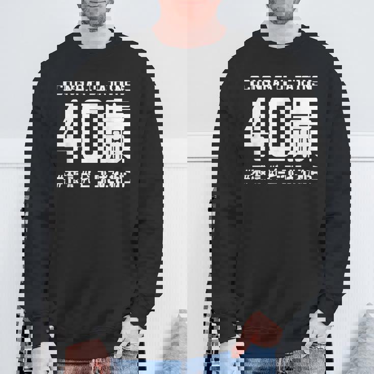 お誕生日 記念 四十歳 四十路 アラフォー 誕生日おめでとう ピークはこれから ハッシュタグ 不惑 おもしろ 誕生日 スウェットシャツ 高齢者への贈り物