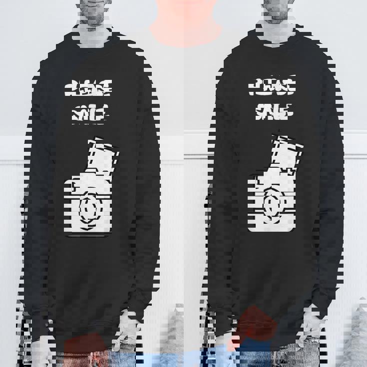 お願い スマイル アート オブ 写真 カメラマン カメラマン スウェットシャツ 高齢者への贈り物