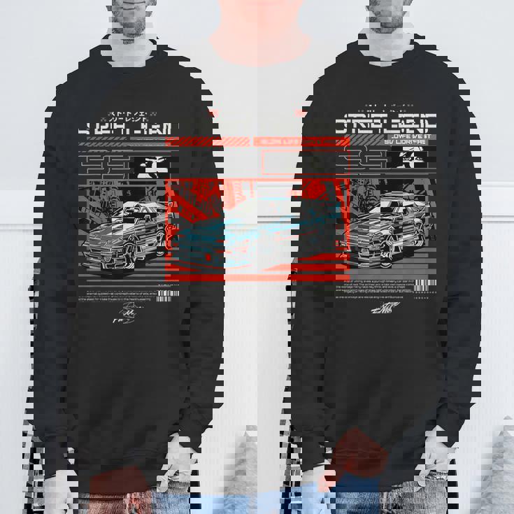 かっこいい レトロ ヴィンテージ ジャパニーズjdm 東京ジャパン ドリフト レースカー スウェットシャツ 高齢者への贈り物