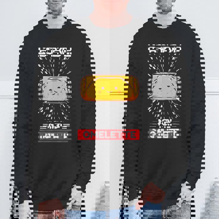 かわいい カワイイ オムレツ 少ない人 もっとオムレツ スウェットシャツ 高齢者への贈り物