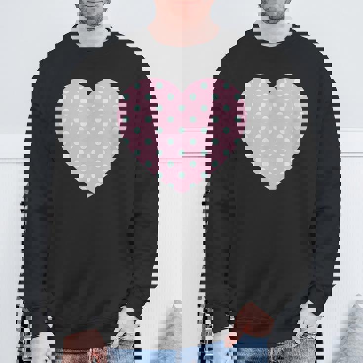 かわいい ライトブルー ピンク 水玉模様 ミニマリスト グラフィック スウェットシャツ 高齢者への贈り物