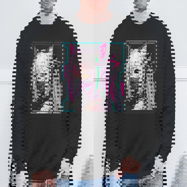 かわいい 日本の漫画 アニメ 美学 サイバーパンク テックウェア スウェットシャツ 高齢者への贈り物