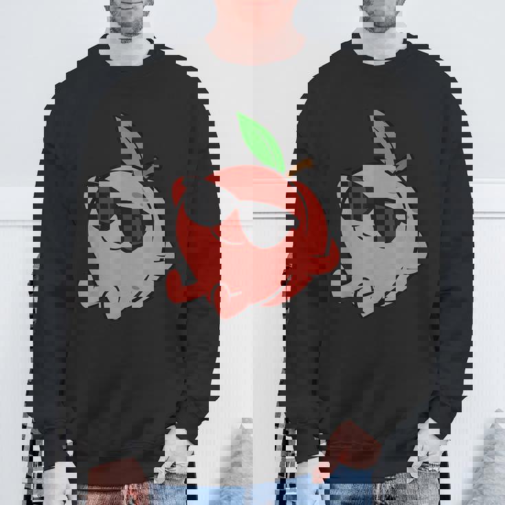 かわいい 桃 フルーツ リラックス のんびりピーチ スウェットシャツ 高齢者への贈り物