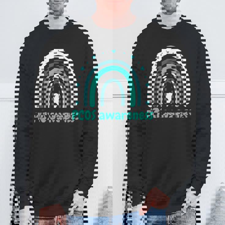 かわいいpcos啓発ボヘミアンレインボーpcosサポート。 スウェットシャツ 高齢者への贈り物