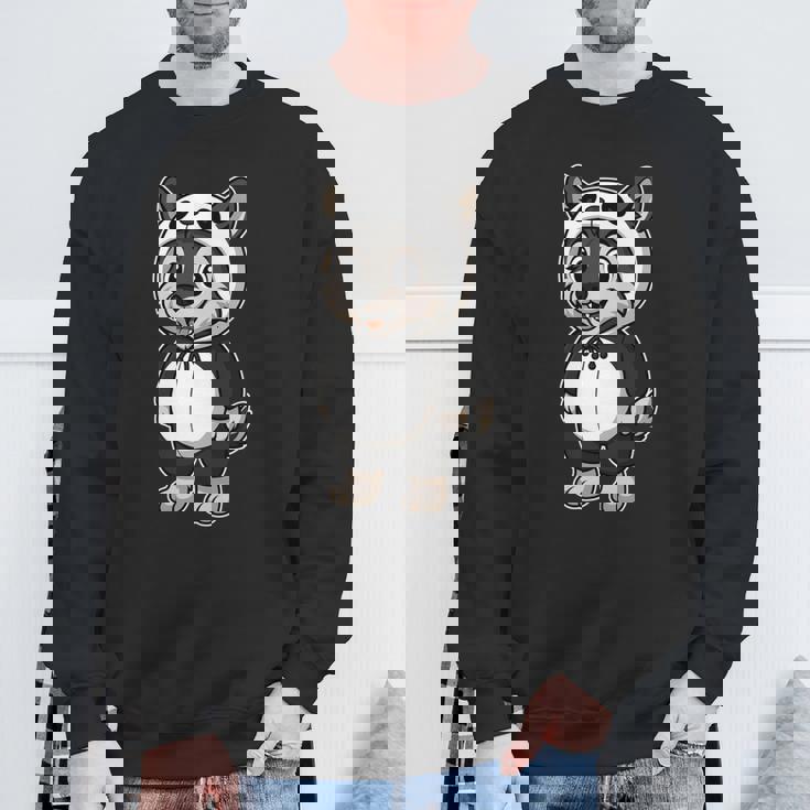 かわいいオオカミのパンダコスチューム ガールズ キッズ オオカミ愛好家 長袖tシャツ スウェットシャツ 高齢者への贈り物