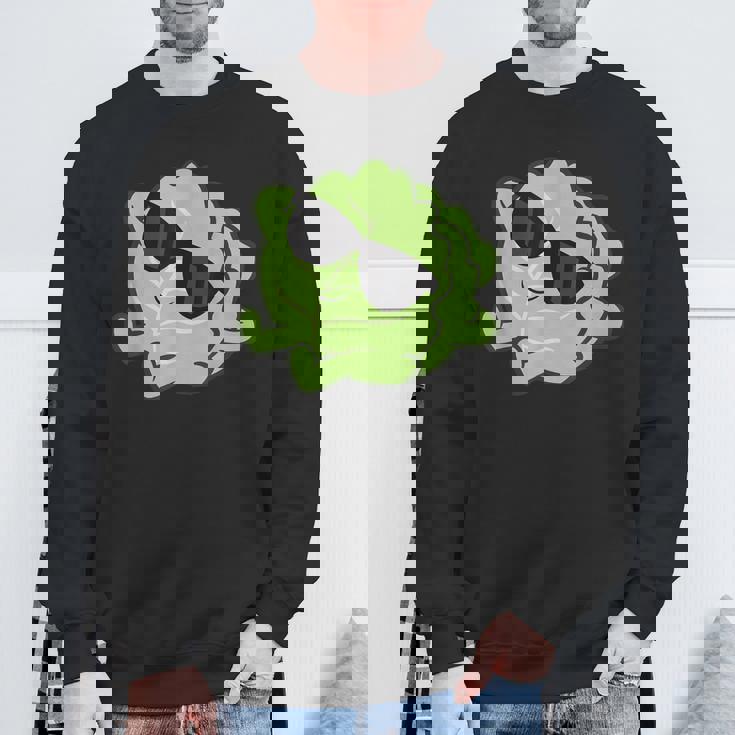 かわいいキャベツ 果実 リラックスできるレイジーキャベツ スウェットシャツ 高齢者への贈り物