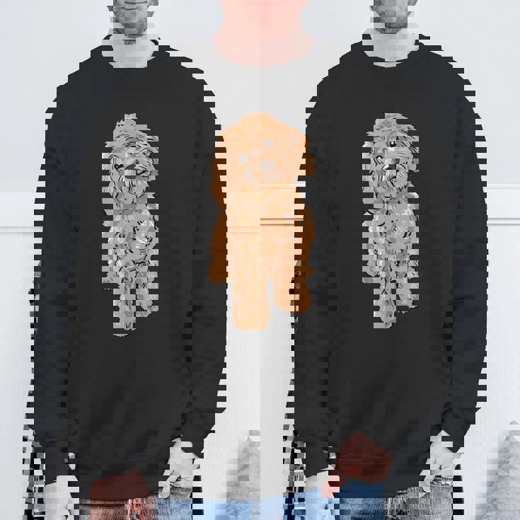 かわいいコッカプー 犬 イラスト コッカプー オーナー ラブ スウェットシャツ 高齢者への贈り物