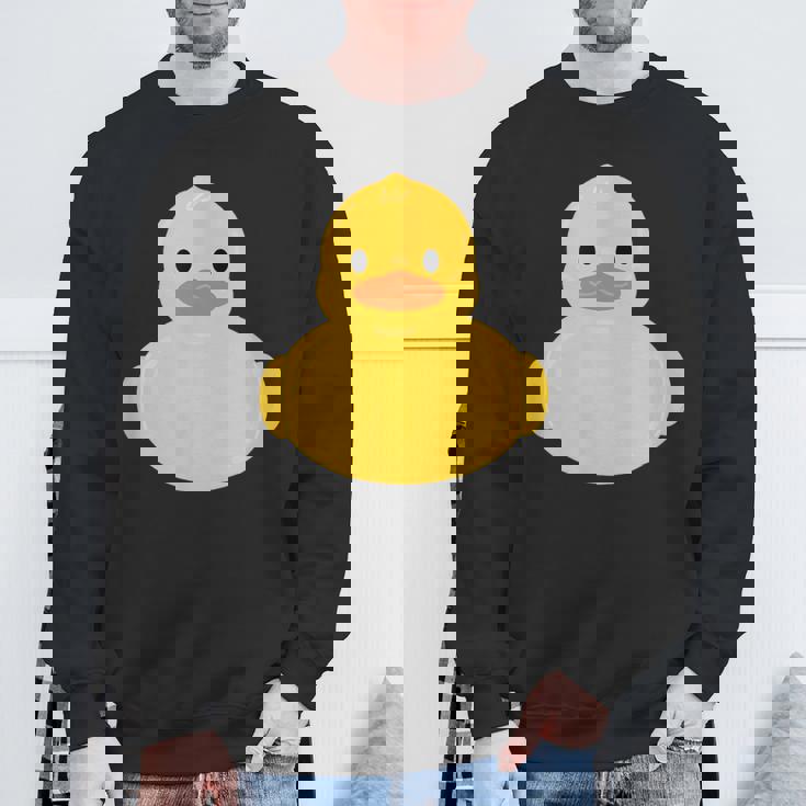 かわいいゴム製アヒルのアヒル スウェットシャツ 高齢者への贈り物