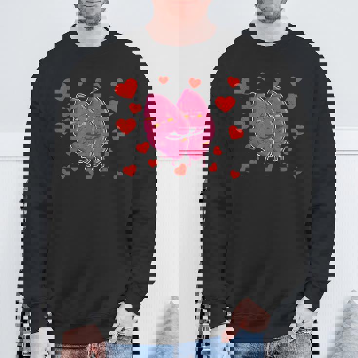 かわいいサツマイモ カップル ハグサツマイモ スウェットシャツ 高齢者への贈り物