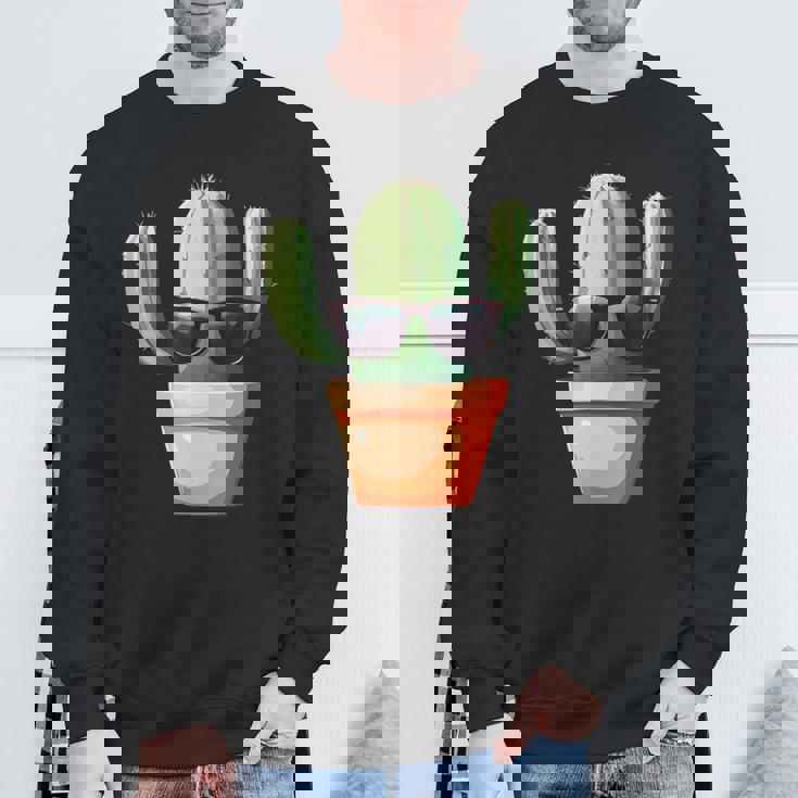 かわいいサボテン 鉢植え サボテン スウェットシャツ 高齢者への贈り物