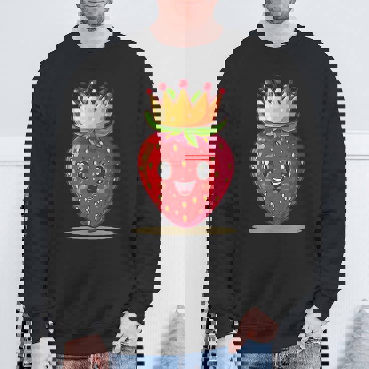 かわいいストロベリーロイヤルティで面白いタッチ。 スウェットシャツ 高齢者への贈り物