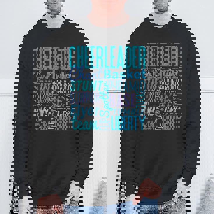 かわいいチアリーダーギフト ブルーチアムーブ チアリーディングコーチ スウェットシャツ 高齢者への贈り物