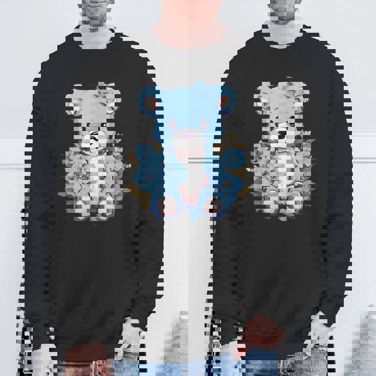 かわいいテディベアと花と一緒に I テディベア スウェットシャツ 高齢者への贈り物