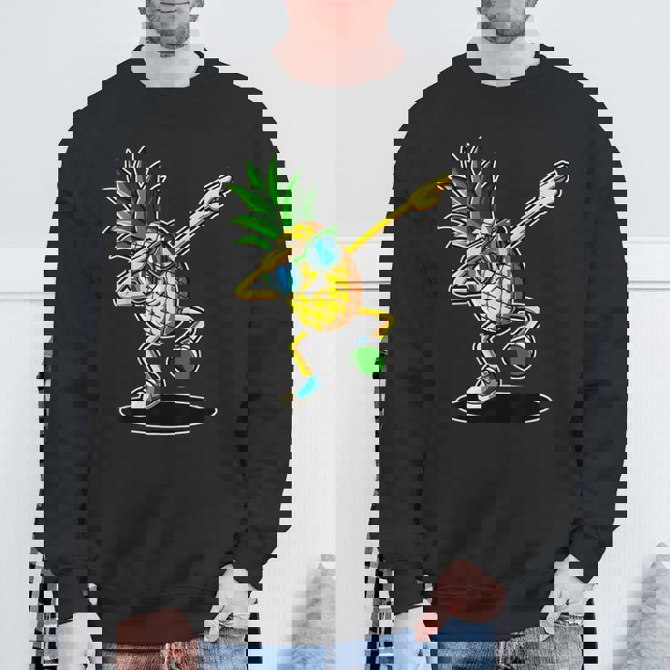 かわいいパイナップルダビングダンシングシャツ 面白いキッズプリント スウェットシャツ 高齢者への贈り物