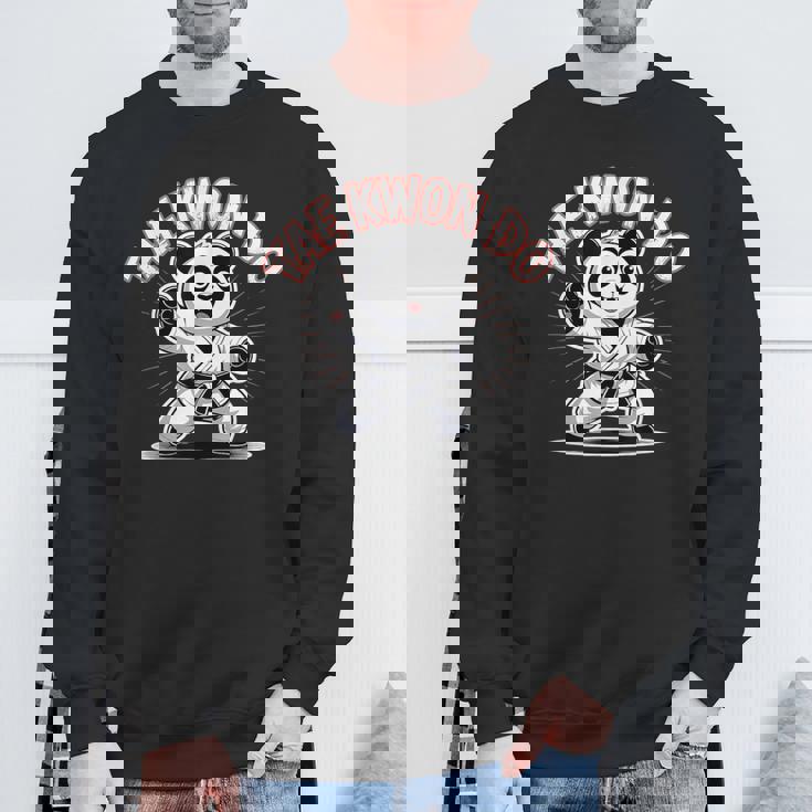 かわいいパンダのテコンドー 面白い韓国mma Tkd スウェットシャツ 高齢者への贈り物