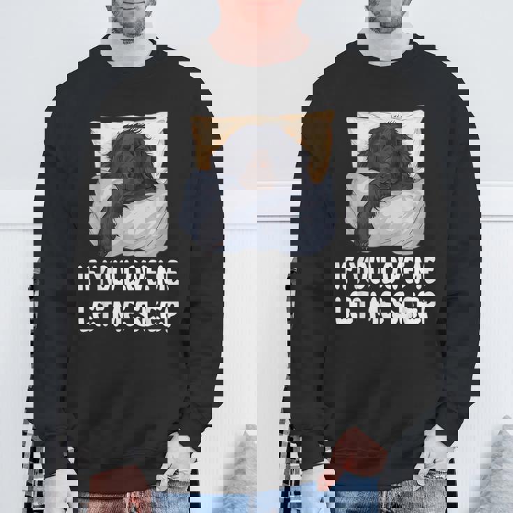 かわいいフラットコートレトリバー If You Love Meleep スウェットシャツ 高齢者への贈り物