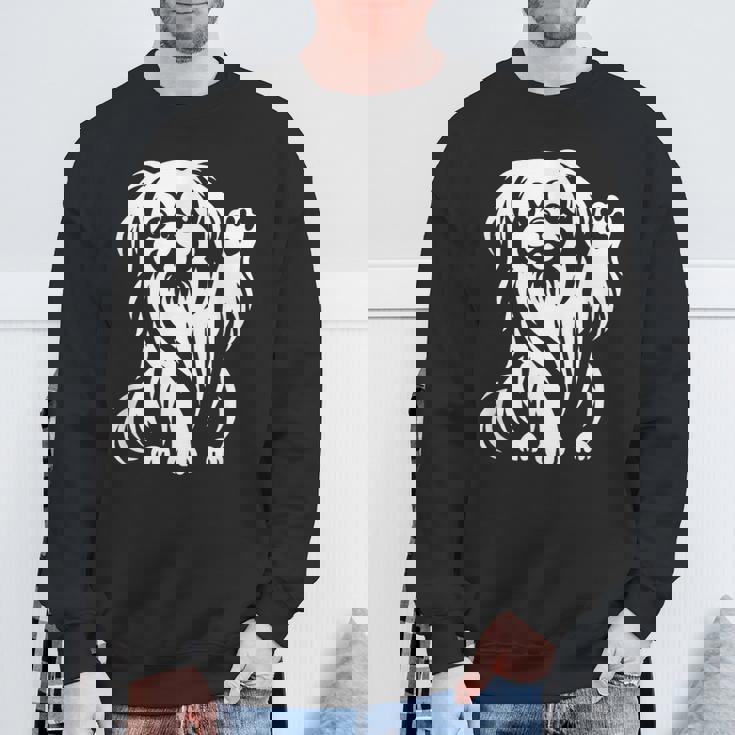 かわいいペキニーズ ハート足犬グラフィック デザイン スウェットシャツ 高齢者への贈り物