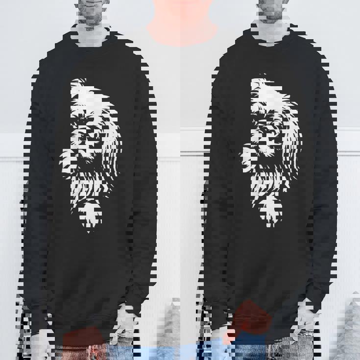 かわいいペキニーズのぞき見犬のグラフィック デザイン スウェットシャツ 高齢者への贈り物