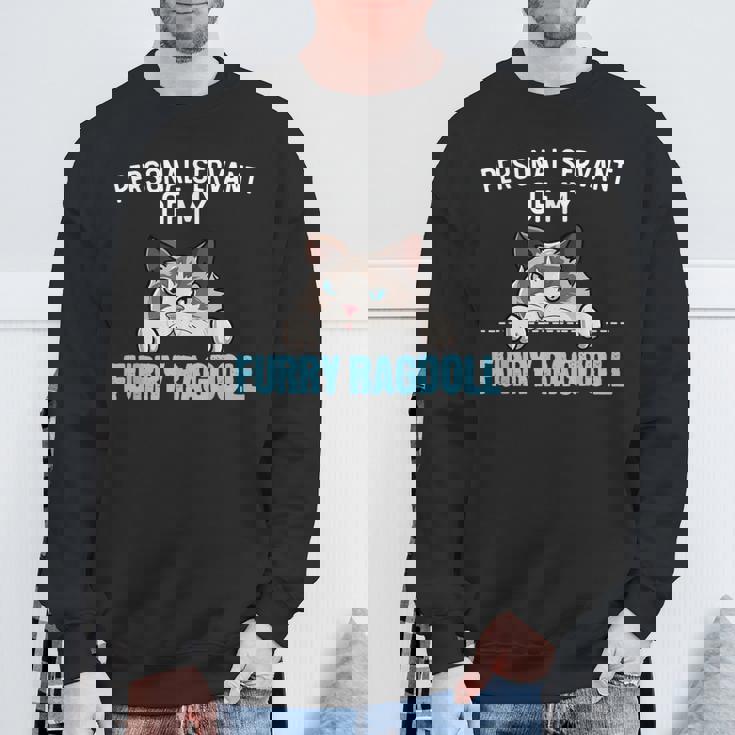 かわいいラグドール猫のデザイン-私のラグドールが大好き スウェットシャツ 高齢者への贈り物