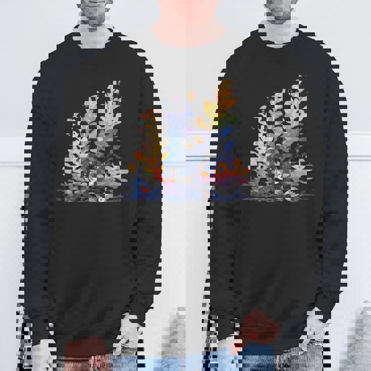 かわいい水彩 ウミウシの昆布の葉 羊 海洋の葉 ナメクジ スウェットシャツ 高齢者への贈り物