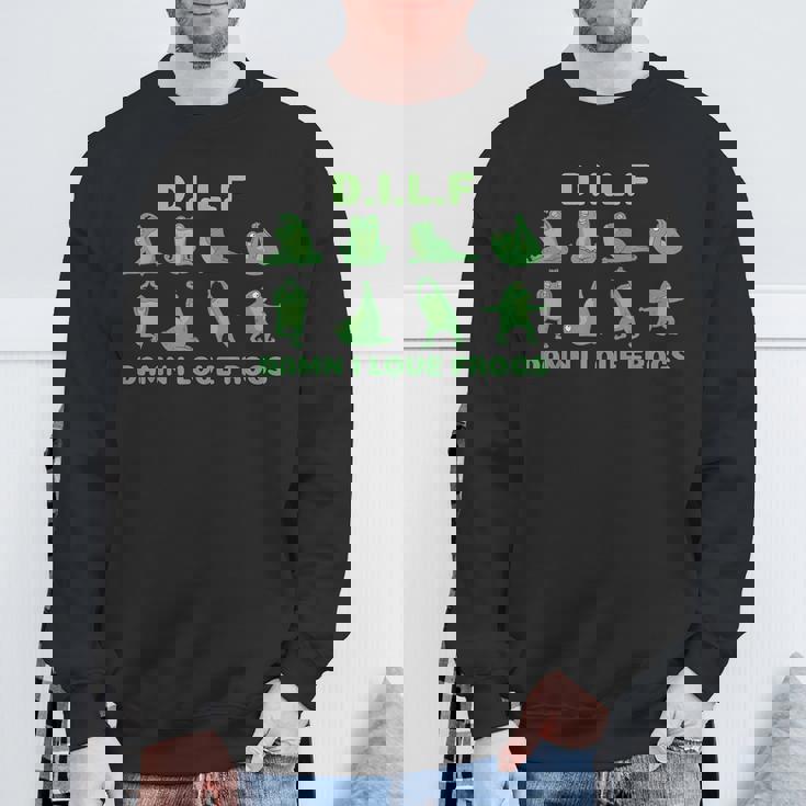 くそー私はカエルが大好きdILF スウェットシャツ 高齢者への贈り物