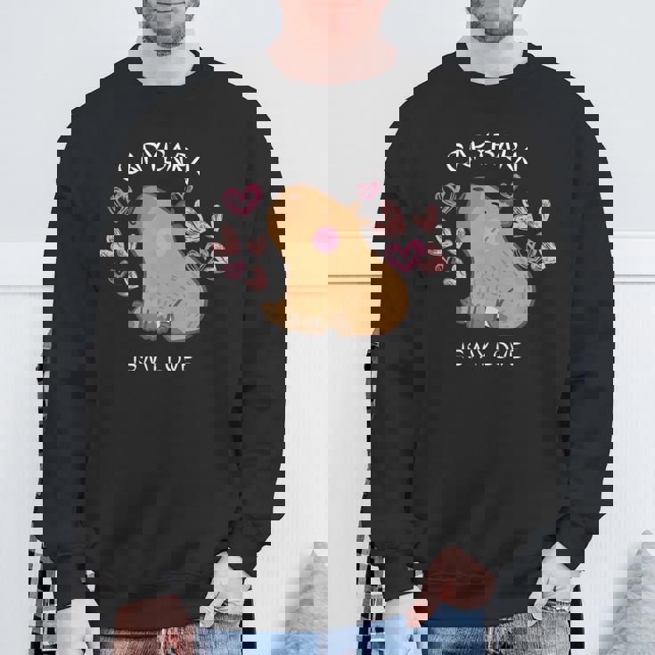 げっ歯類 面白いカピバラ カピバラアート メンズ レディース キッズ スウェットシャツ 高齢者への贈り物