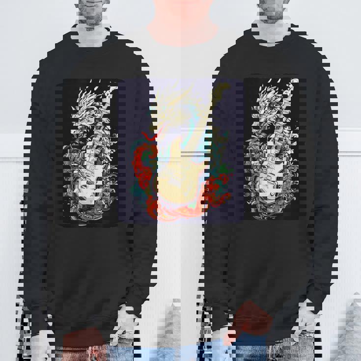 このドラゴンギターステートメントでステージをライトアップ。 スウェットシャツ 高齢者への贈り物