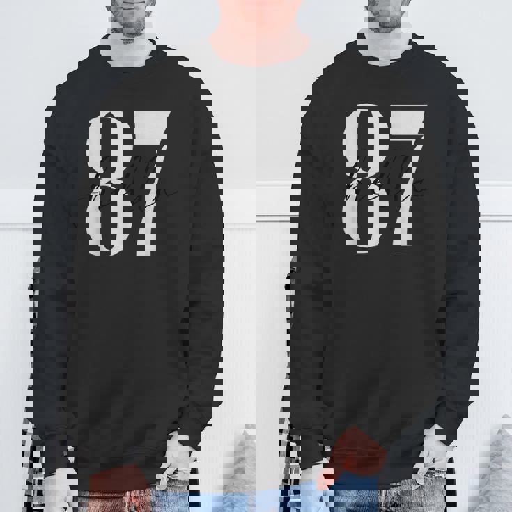 こんにちは 87歳誕生日ようこそ 87 スウェットシャツ 高齢者への贈り物