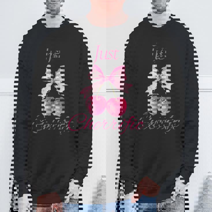 さくらんぼ かわいいチェリーピンクチェリー スウェットシャツ 高齢者への贈り物