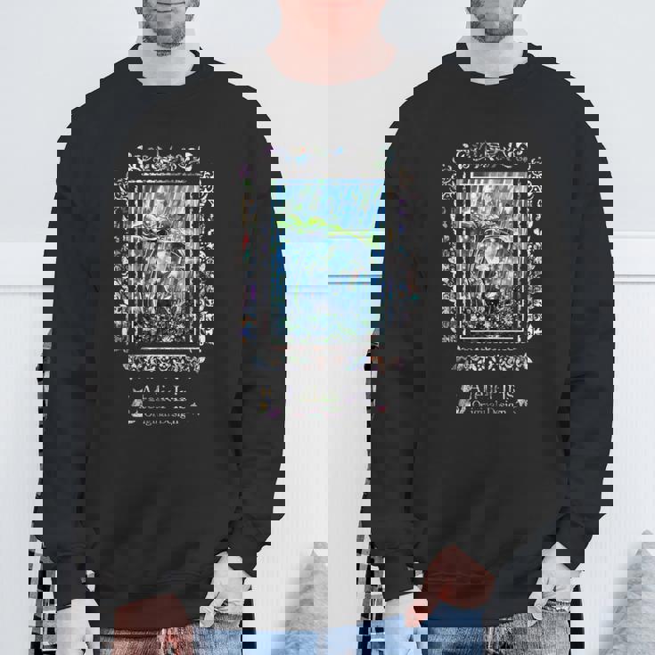 じっと雨宿り 猫 雨 スウェットシャツ 高齢者への贈り物