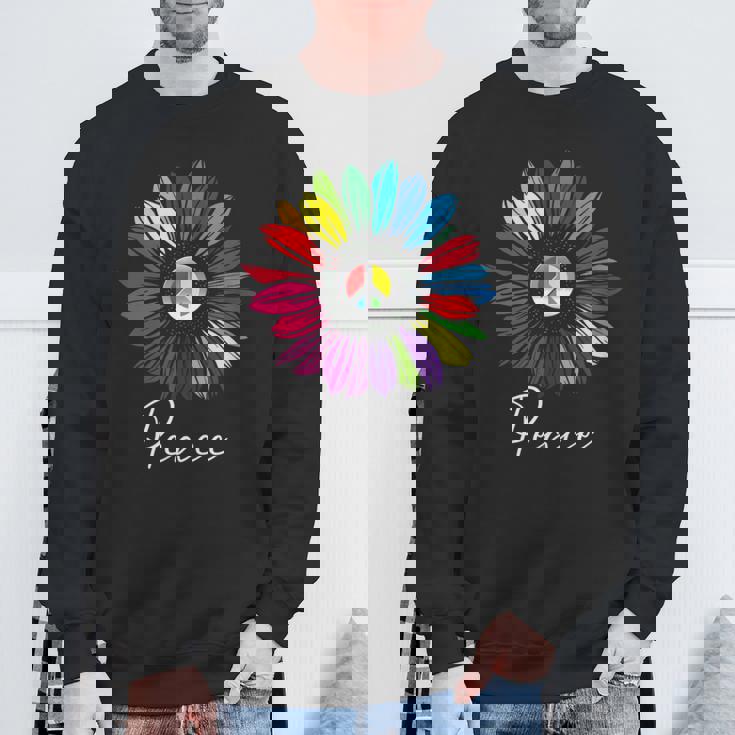 すべての愛する人々に平和 陽気なデザイン スウェットシャツ 高齢者への贈り物