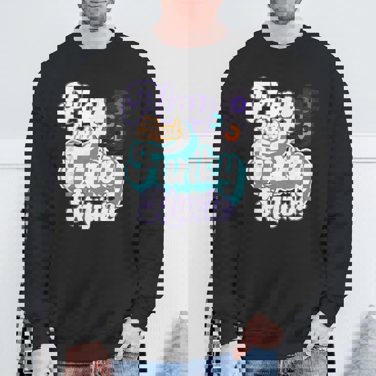 そのファンキーな音楽を再生 スウェットシャツ 高齢者への贈り物