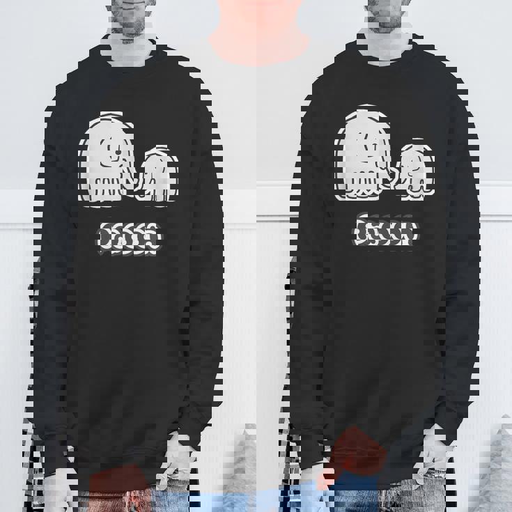 ぞうさん 親子【Paoon】象 赤ちゃん 家族 ファミリー【どうぶつフレンズ】かわいい 動物 キャラクター イラスト スウェットシャツ 高齢者への贈り物