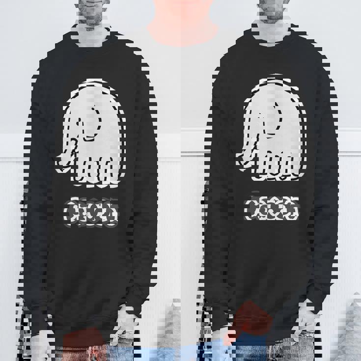 ぞうさん【Paoon】象【どうぶつフレンズ】かわいい 動物 キャラクター イラスト スウェットシャツ 高齢者への贈り物