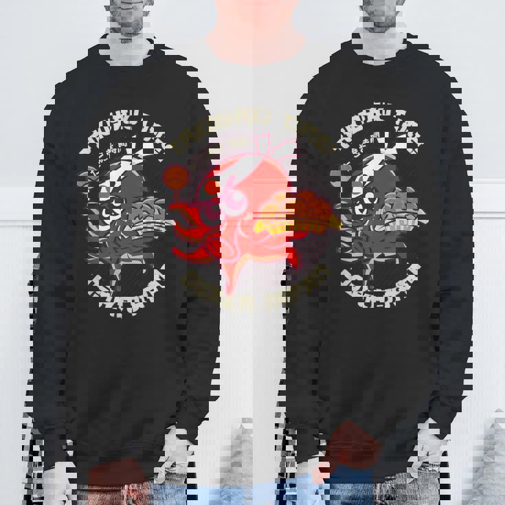 たこ焼きタイム 大阪 日本 タコスナック たこ焼き スウェットシャツ 高齢者への贈り物