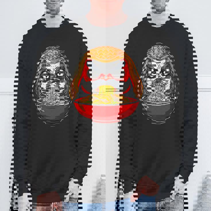 だるま人形 日本 ラーメン 和麺 スウェットシャツ 高齢者への贈り物